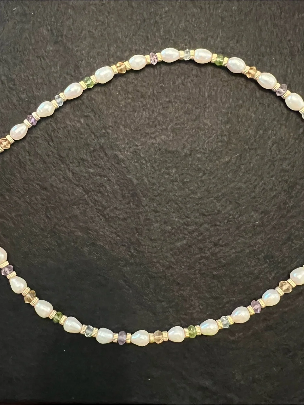 Ross Simons Freshwater Pearl, 14k Gold, Semiprecious Stone Necklace